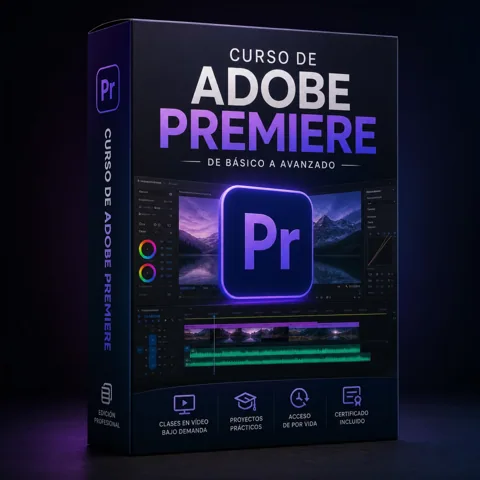 Capa do Adobe Premiere — Edição Lucrativa — Curso online